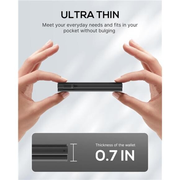 Mens Wallet Card Holder - Wallet for Men, Pop Up Card Case, Top Grain Leather - Picture 2 of 7